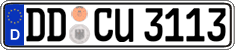 German license plate, Regular plates
