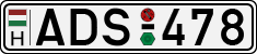 license plates of Hungary, Cars (1990)