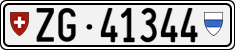 License plate of Switzerland, Cars