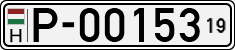 license plates of Hungary, Temporary (1990)