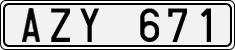 License plate of Sweden, Regular plates