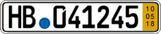 German license plate, Short-term transit plates