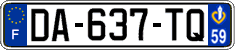 French license plate, SIV (ordinary)