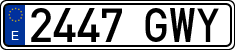 License plates of Spain, Ordinary (2000)
