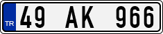 License plate of Turkey, Regular plates