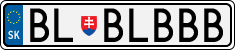 License plate of Slovakia, Vanity Plates