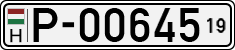 license plates of Hungary, Temporary (1990)
