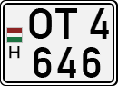 license plates of Hungary, Oldtimers (1990)
