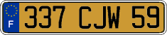 French license plate, FNI