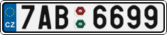License plate of the Czech Republic, Cars (2001)