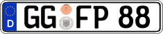 German license plate, Regular plates