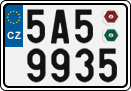 License plate of the Czech Republic, Cars (2001)