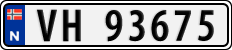 License plate of Norway, Cars