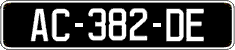 French license plate, SIV (oldtimers)