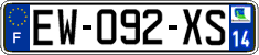 French license plate, SIV (ordinary)