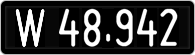 License plate of Austria, 1947 year system