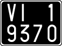 License plate of Italy, Cars (1927 year series)