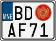 License plate of Montenegro, Scooters