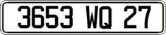 French license plate, FNI
