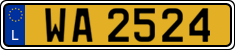License plate of Luxembourg, 2003 year system
