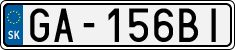 License plate of Slovakia, Cars