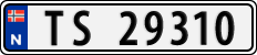 License plate of Norway, Cars