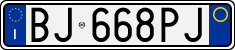 License plate of Italy, Cars (1994 year series)
