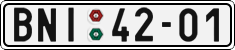 License plate of the Czech Republic, Cars (1960)