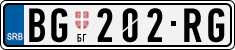 License plate of Serbia, Cars