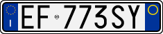 License plate of Italy, Cars (1994 year series)