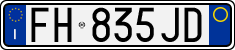 License plate of Italy, Cars (1994 year series)