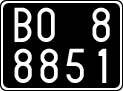 License plate of Italy, Cars (1927 year series)