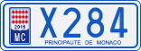 License plate of Monaco, Cars