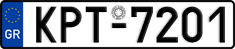 License plate of Greece, Cars