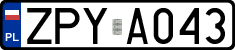 License plates of Poland, Regular car plates