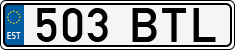 License plate of Estonia, Regular car plates