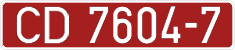 License plate Belarus, Diplomatic