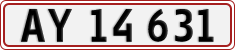License plate of Denmark, Regular plates