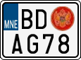 License plate of Montenegro, Mopeds