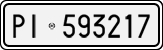 License plate of Italy, Cars (1927 year series)