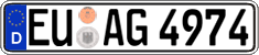 German license plate, Regular plates