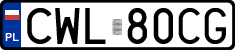 License plates of Poland, Regular car plates