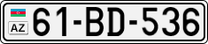 License plate of Azerbaijan, Cars