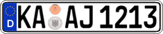 German license plate, Regular plates