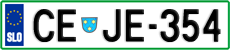 License plate of Slovenia, Cars