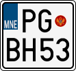 License plate of Montenegro, Motorcycles