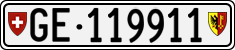 License plate of Switzerland, Cars