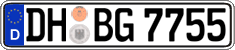 German license plate, Regular plates