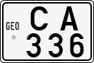 License plate of Georgia, Trailers (1993)