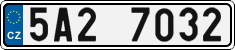 License plate of the Czech Republic, Cars (2001)